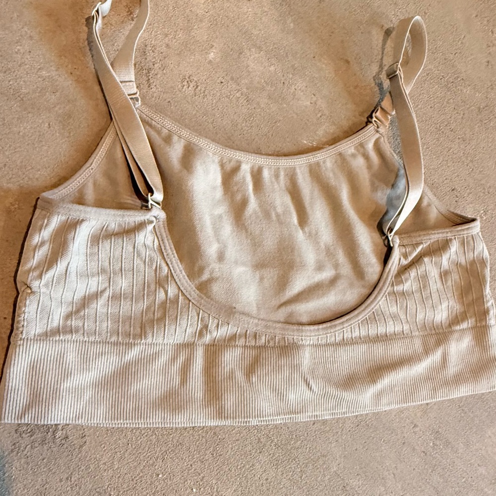 Source Unknown Kids Ribbed Bralette - Light Beige - Picture 7 of 7